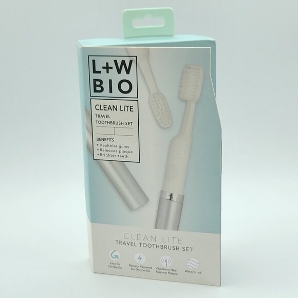 Luxe Willow L+ W Bio Clean Lite Battery Powered Travel Toothbrush (Set of 2) NEW - Picture 4 of 15